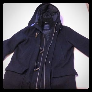 Men’s Medium Navy Blue Nautica Hooded Peacoat
